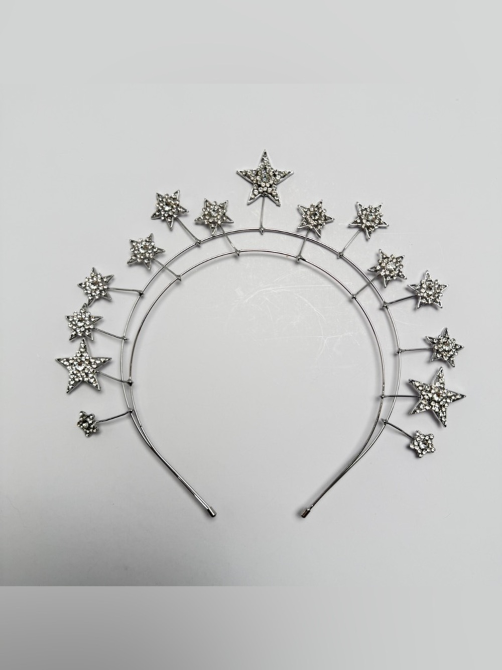 Silver Star Crystal Halo Headband - Women's Hair Accessory